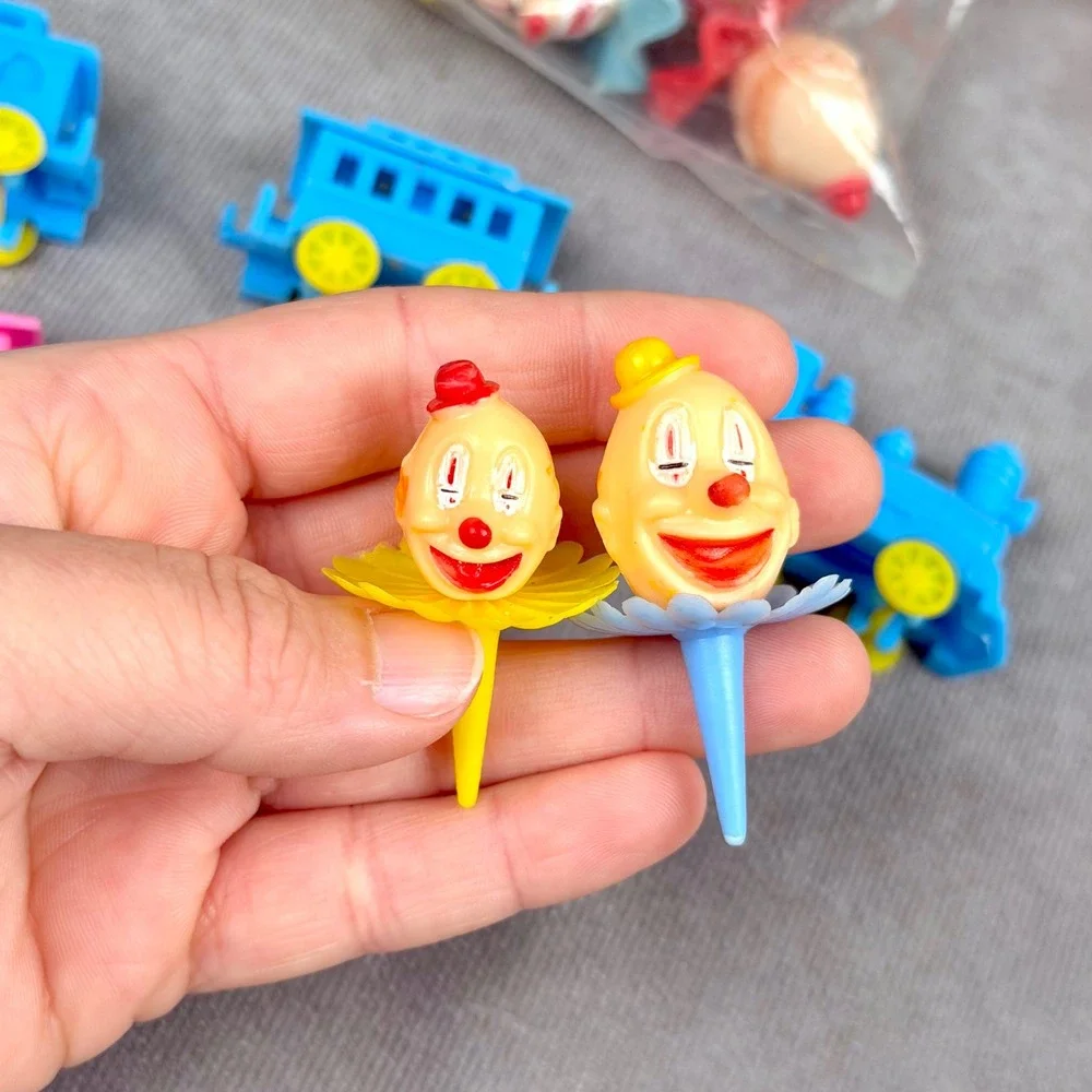 Vintage 1991 Wilton Cake Picks Topper Derby Clowns Train Circus Birthday 40+ Pcs